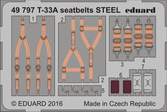 Eduard Accessories 49797 T-33A seatbelts STEEL für Great Wal.
