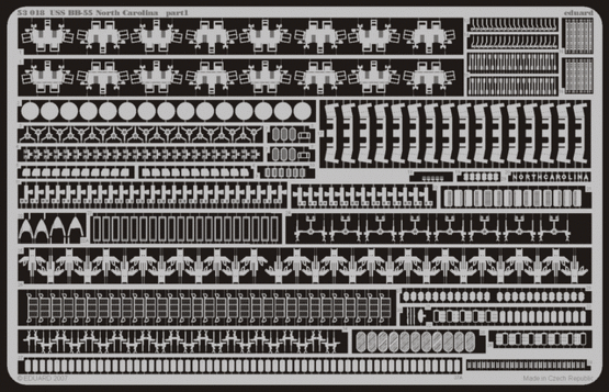 Eduard Accessories 53018 USS BB-55 North Carolina  1/350 für Trumpeter-Bausatz