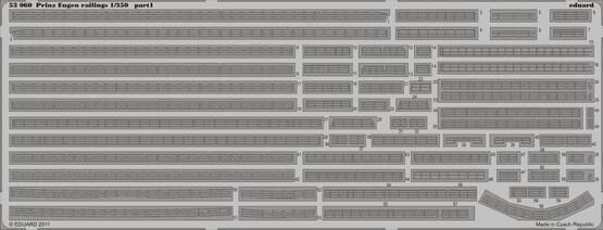 Eduard Accessories 53060 Prinz Eugen railings for Trumpeter
