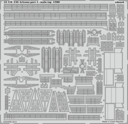 Eduard Accessories 53110 USS Arizona part 4-main top for Trumpete