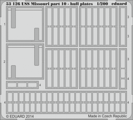 Eduard Accessories 53126 USS Missouri part 10-hull plates f. Trum