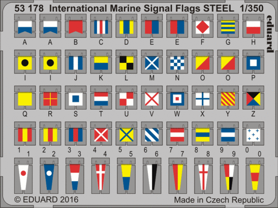 Eduard Accessories 53178 International Marine Signal Flags STEEL