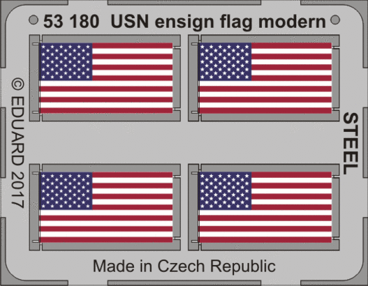 Eduard Accessories 53180 USN ensign flag modern STEEL