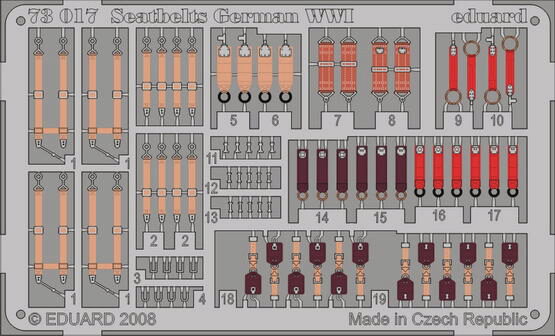 Eduard Accessories 73017 Seatbelts German WWI
