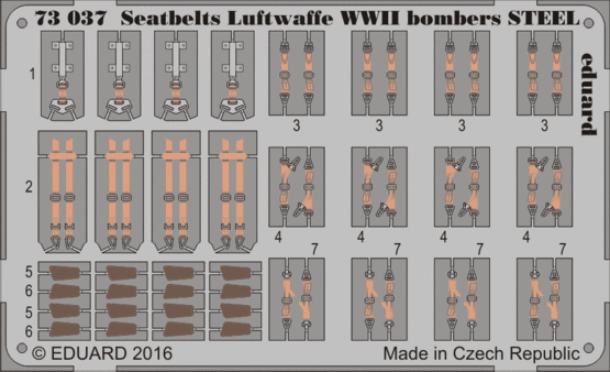 Eduard Accessories 73037 Seatbelts Luftwaffe WWII bombers STEEL