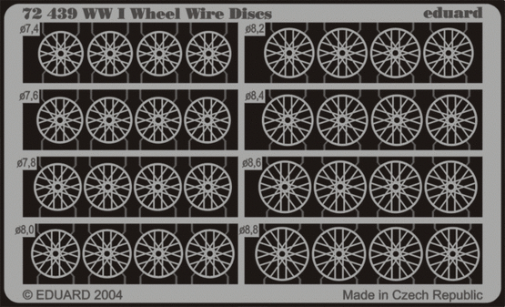 Eduard Accessories 72439 WWI Wheel Wire Discs