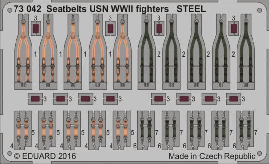 Eduard Accessories 73042 Seatbelts USN WWII fighters STEEL
