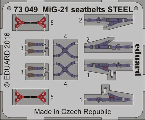 Eduard Accessories 73049 MiG-21 seatbelts STEEL