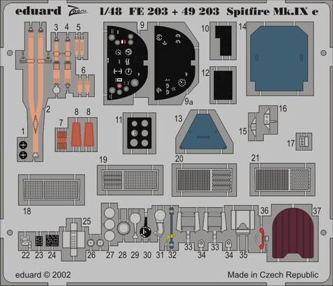 Eduard Accessories FE203 Spitfire Mk.Ixc