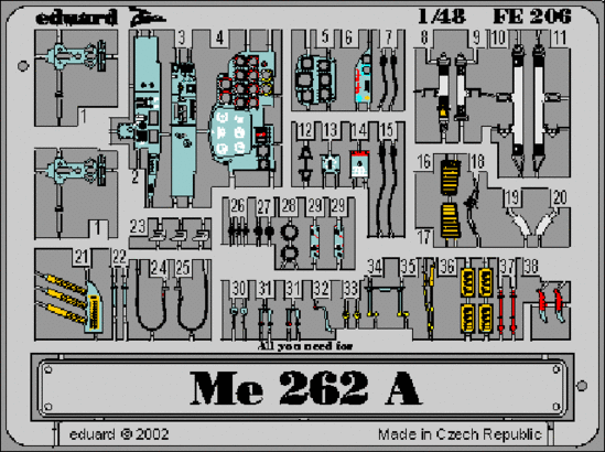 Eduard Accessories FE206 Me 262 A-2