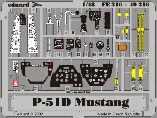 Eduard Accessories FE216 P-51D Mustang