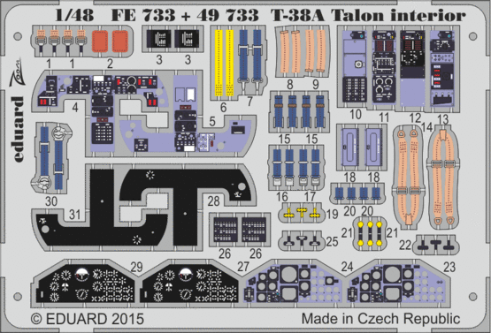 Eduard Accessories FE733 T-38A Talon interior for Wolfpack