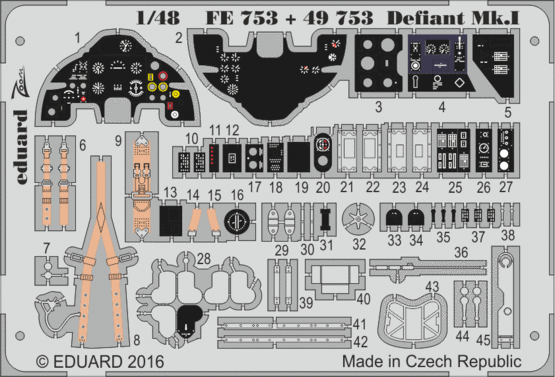 Eduard Accessories FE753 Defiant Mk.I for Airfix