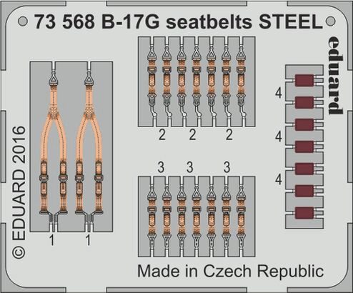 Eduard Accessories 73568 B-17G seatbelts STEEL for Airfix