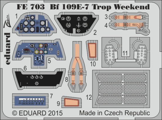Eduard Accessories FE703 Bf 109E-7 Trop Weekend for Eduard