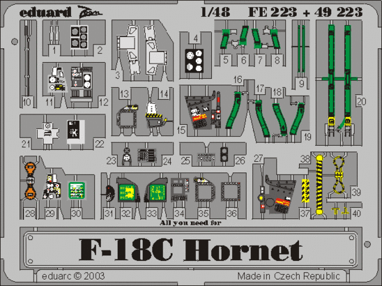 Eduard Accessories FE223 F-18C Hornet