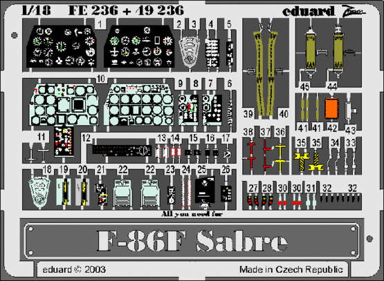 Eduard Accessories FE236 F-86F Sabre