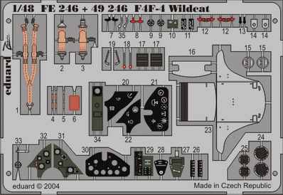 Eduard Accessories FE246 F4F-4 Wildcat für Tamiya Bausatz 