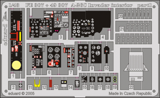 Eduard Accessories FE307 A-26C Invader interior FE307 für Revell Monogram Bausatz