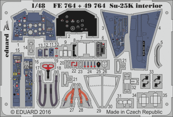 Eduard Accessories FE764 Su-25K interior for SMER