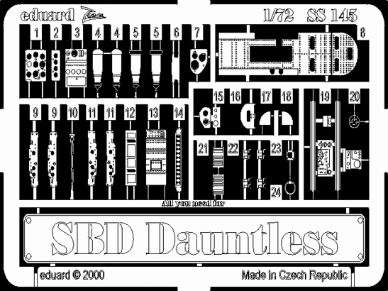 Eduard Accessories SS145 SBD Dauntless