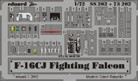 Eduard Accessories SS202 F-16CJ Fighting Falcon