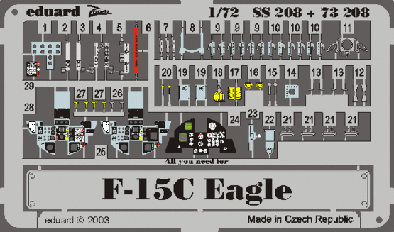 Eduard Accessories SS208 F-15C Eagle
