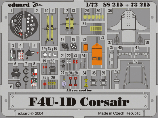 Eduard Accessories SS215 F4U-1D Corsair