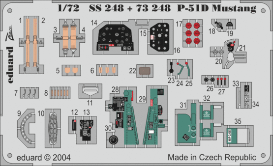Eduard Accessories SS248 P-51D Mustang