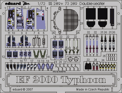 Eduard Accessories SS289 EF 2000 Typhoon Double seater für Revell-Bausatz