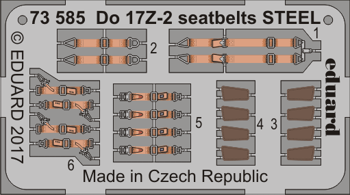 Eduard Accessories 73585 Do 17Z-2 seatbelts STEEL for ICM