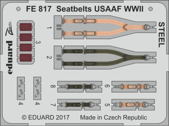 Eduard Accessories FE817 Seatbelts USAAF WWII STEEL