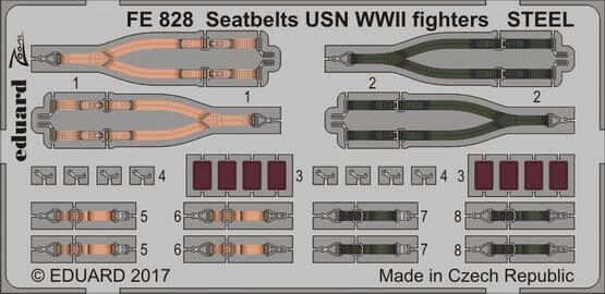 Eduard Accessories FE828 Seatbelts USN WWII fighters STEEL f.Reve