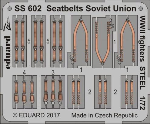 Eduard Accessories SS602 Seatbelts Soviet Union WW2 fighters STEE