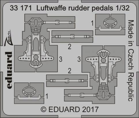 Eduard Accessories 33171 Luftwaffe rudder pedals