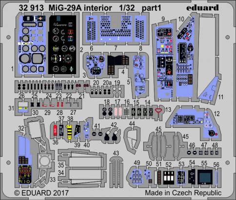 Eduard Accessories 32913 MiG-29A interior for Trumpeter