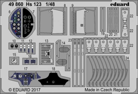 Eduard Accessories 49860 Hs 123 for Gaspatch Models