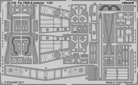 Eduard Accessories 32416 Fw 190A-8 exterior for Revell
