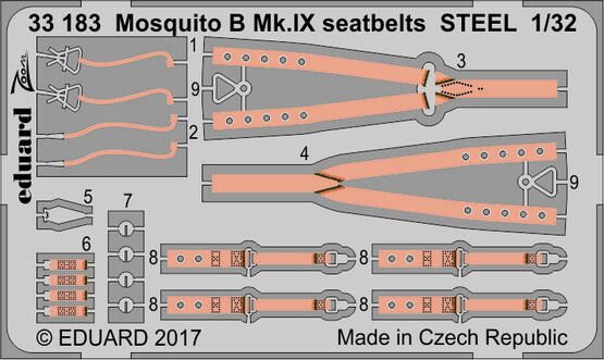Eduard Accessories 33183 Mosquito B Mk.IX STEEL for HKM