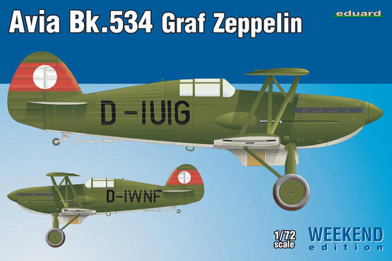 Eduard Plastic Kits 7445 Avia Bk-534 Graf Zeppelin Weekend Editio