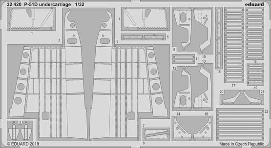 Eduard Accessories 32420 P-51D undercarriage for Revell