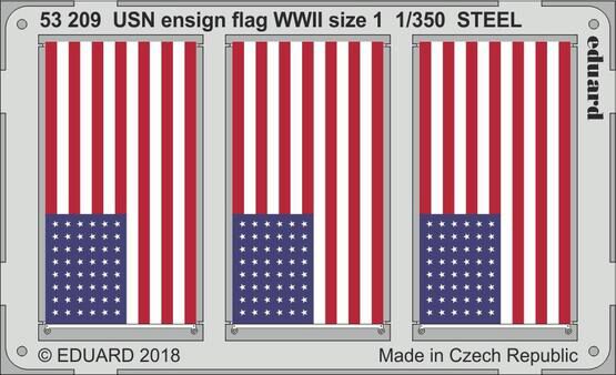 Eduard Accessories 53209 USN ensign flag WWII size 1 STEEL