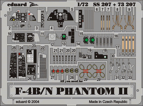 Eduard Accessories 73207 F-4B/N Phantom II
