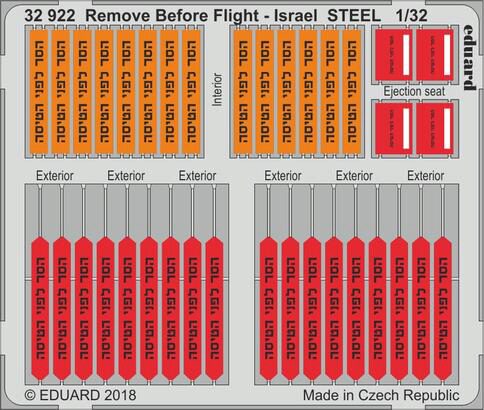 Eduard Accessories 32922 Remove Before Flight-Israel STELL