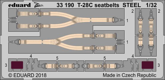 Eduard Accessories 33190 T-28C seatbelts STEEL for Kitty Hawk