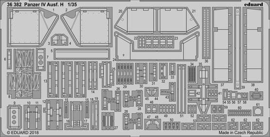 Eduard Accessories 36382 Panzer IV Ausf.H for Academy