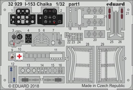 Eduard Accessories 32929 I-153 Chaika for ICM