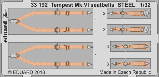 Eduard Accessories 33192 Tempest Mk.VI seatbelts f.Special Hobby