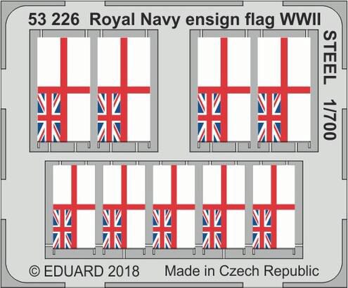 Eduard Accessories 53226 Royal Navy ensign flag WWII STEEL