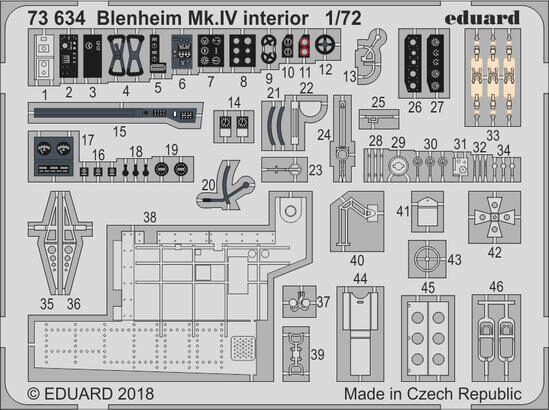 Eduard Accessories 73634 Blenheim Mk.IV interior for Airfix